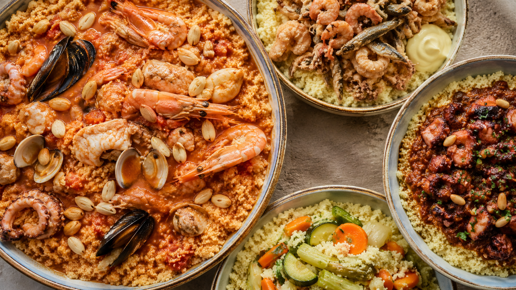 Il cous cous nel men&ugrave; di Cous-Cous Restaurant: il piatto simbolo di Trapani