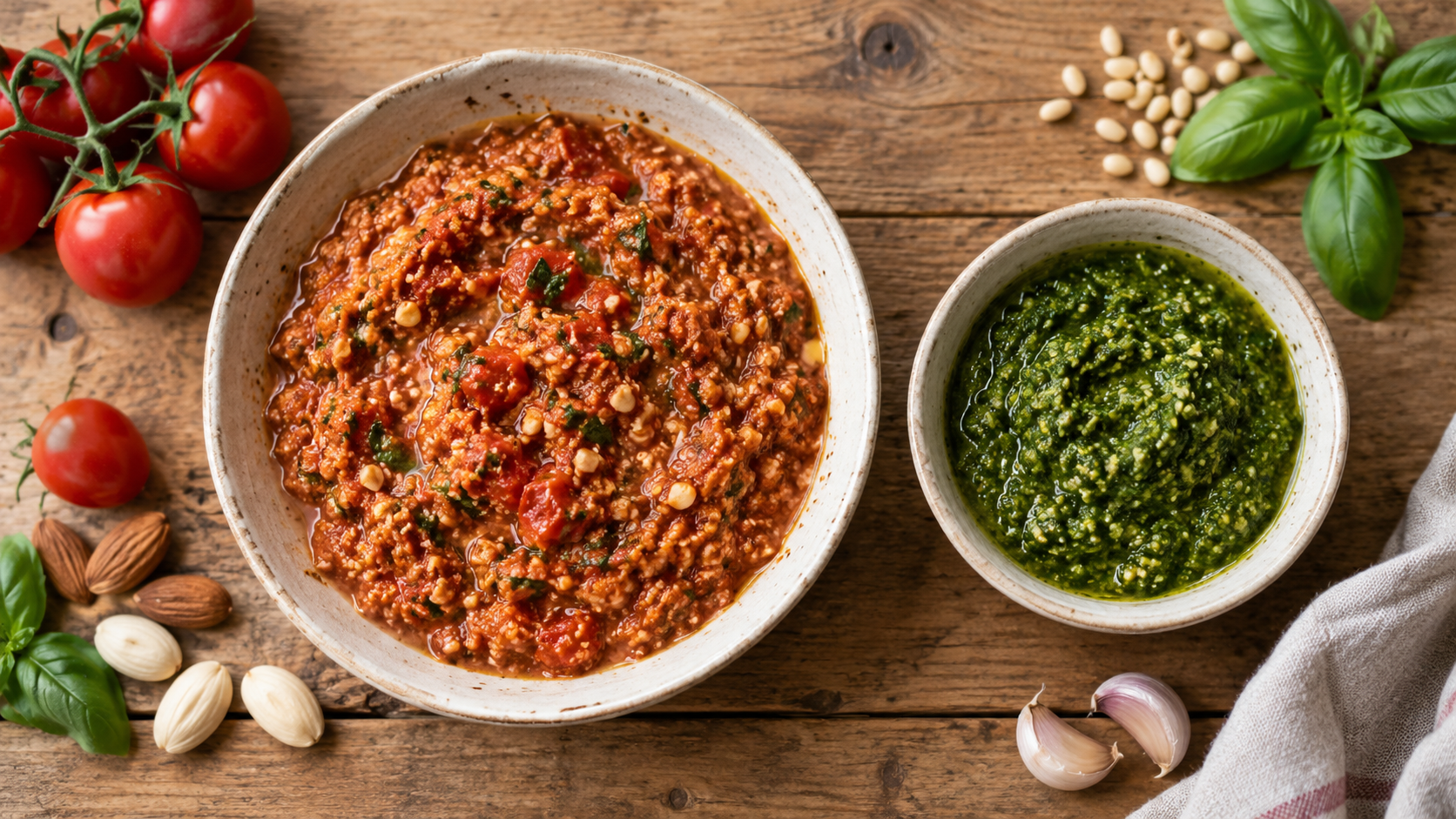Pesto trapanese e genovese: quali sono le differenze tra le due ricette?
